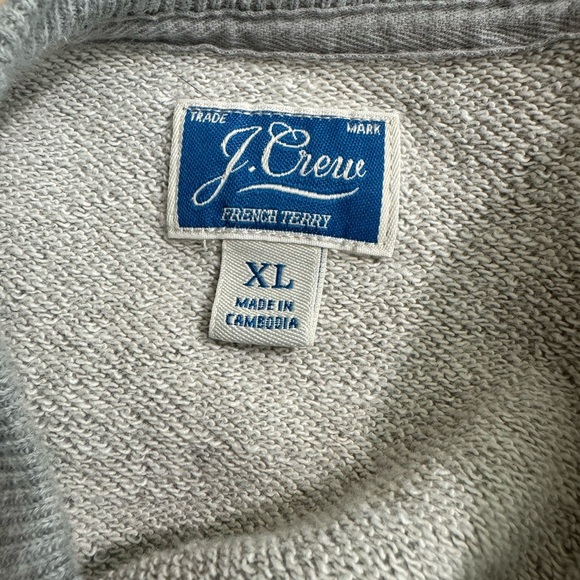 J. Crew Men’s French Terry Crewneck - Picture 2 of 5